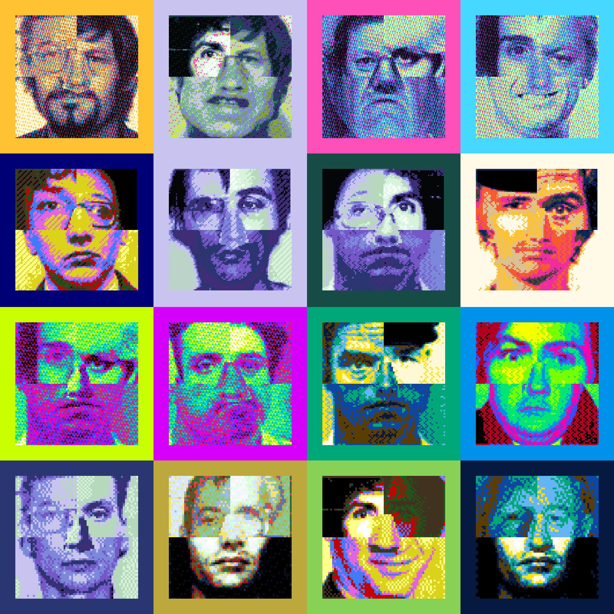 Sixteen KILLERS composite portraits
